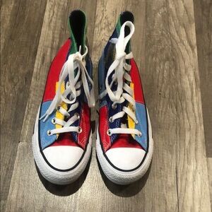 Colorful Kids High-Top Sneakers